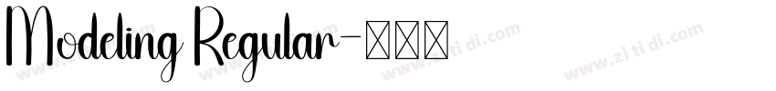 Modeling Regular字体转换 Modeling Regular字体转换